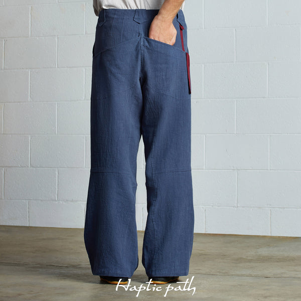 Wide deep blue comfy trousers