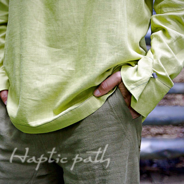 Unique men's hemp shirt by Haptic path
